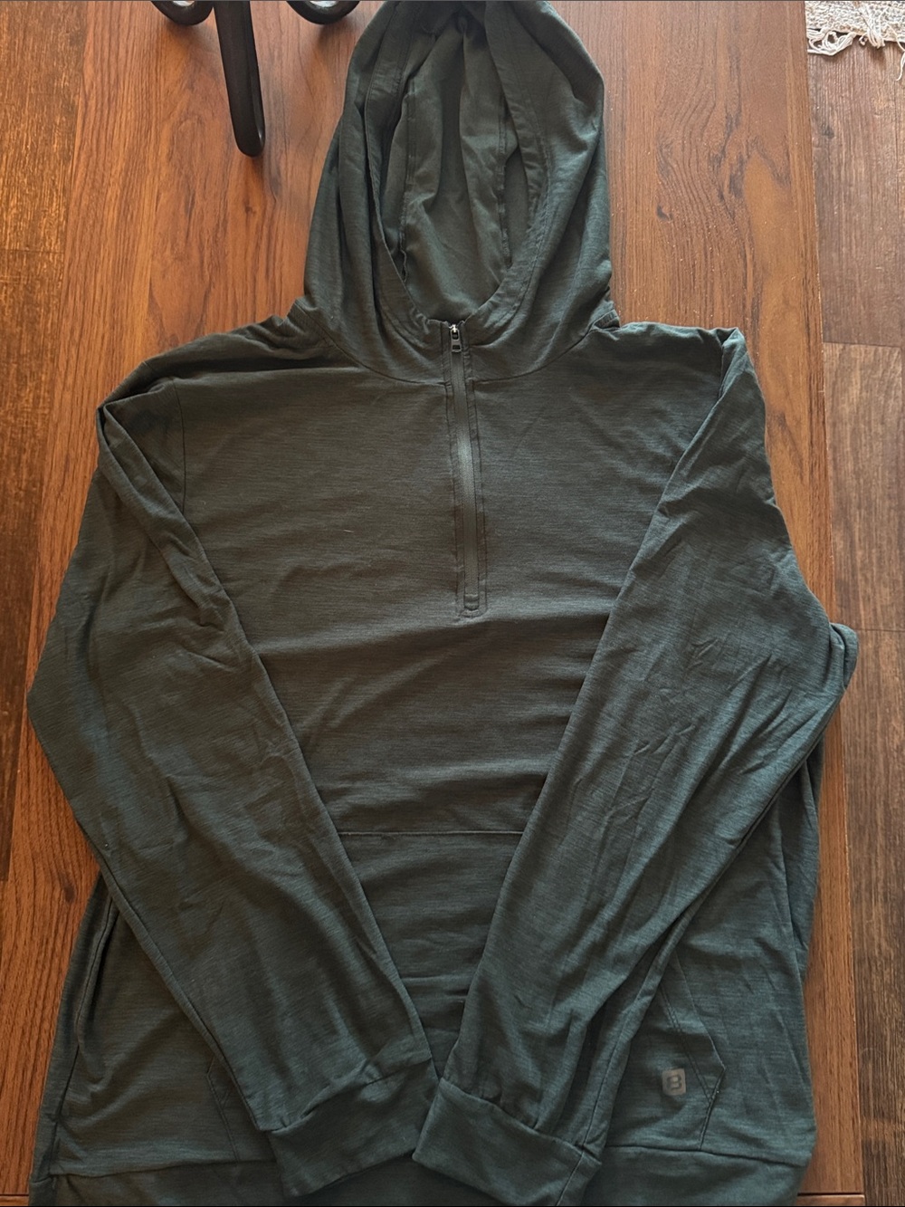 Layer 8 Men's Hooded Long Sleeve Shirt - Dark Green